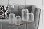 J-LINE HURRICANE CRACKLE GLASS TRANSPARENT SMALL