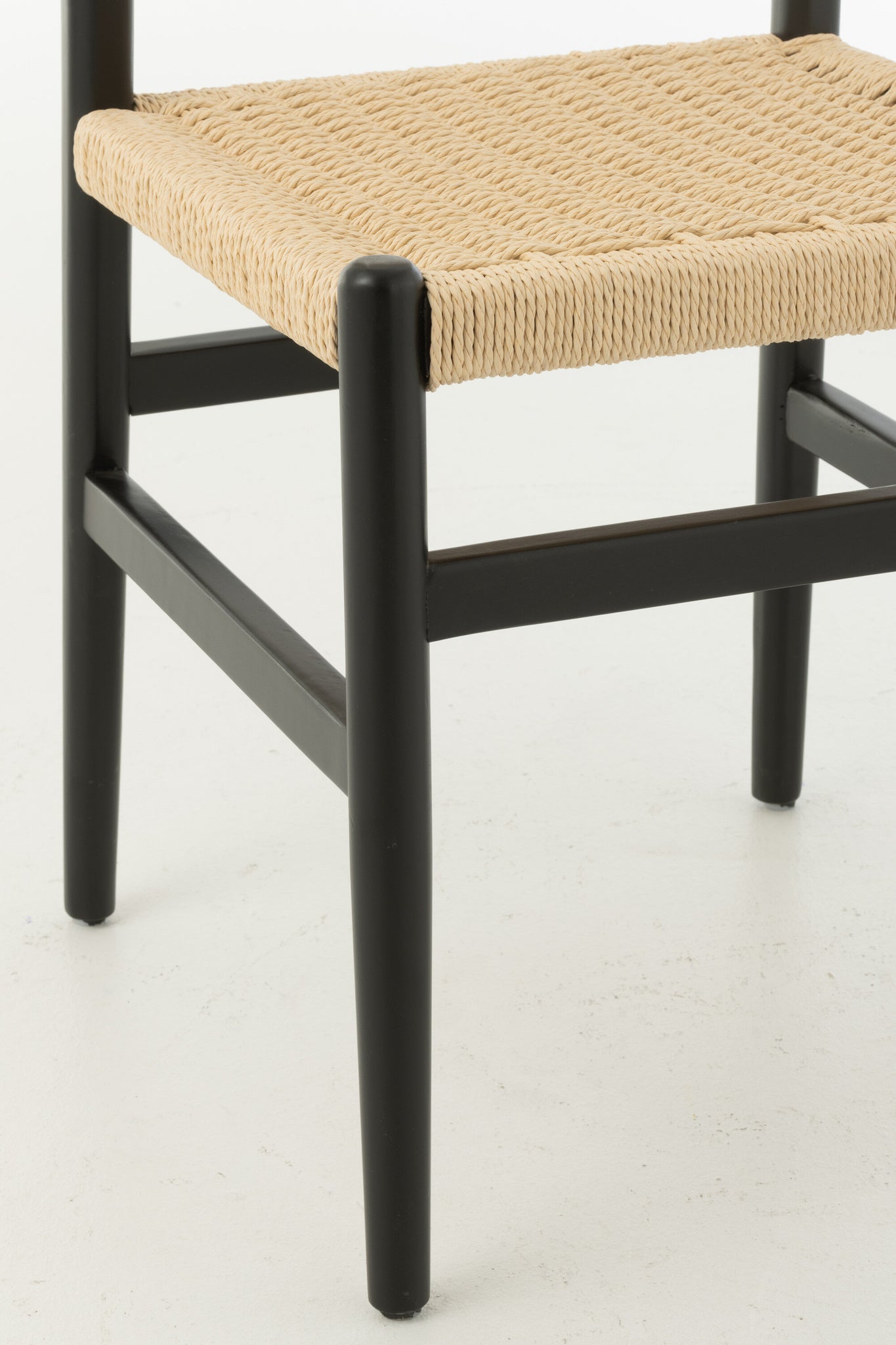 Stoel Lap Beukenhout/Zwart Touw