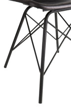 Stoel Loft leer/metaal zwart