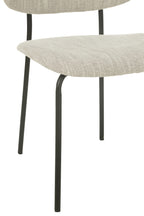 Eetkamerstoel Textiel/Metaal Beige