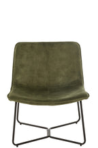 Loungestoel Isabel Metaal/Textiel Groen