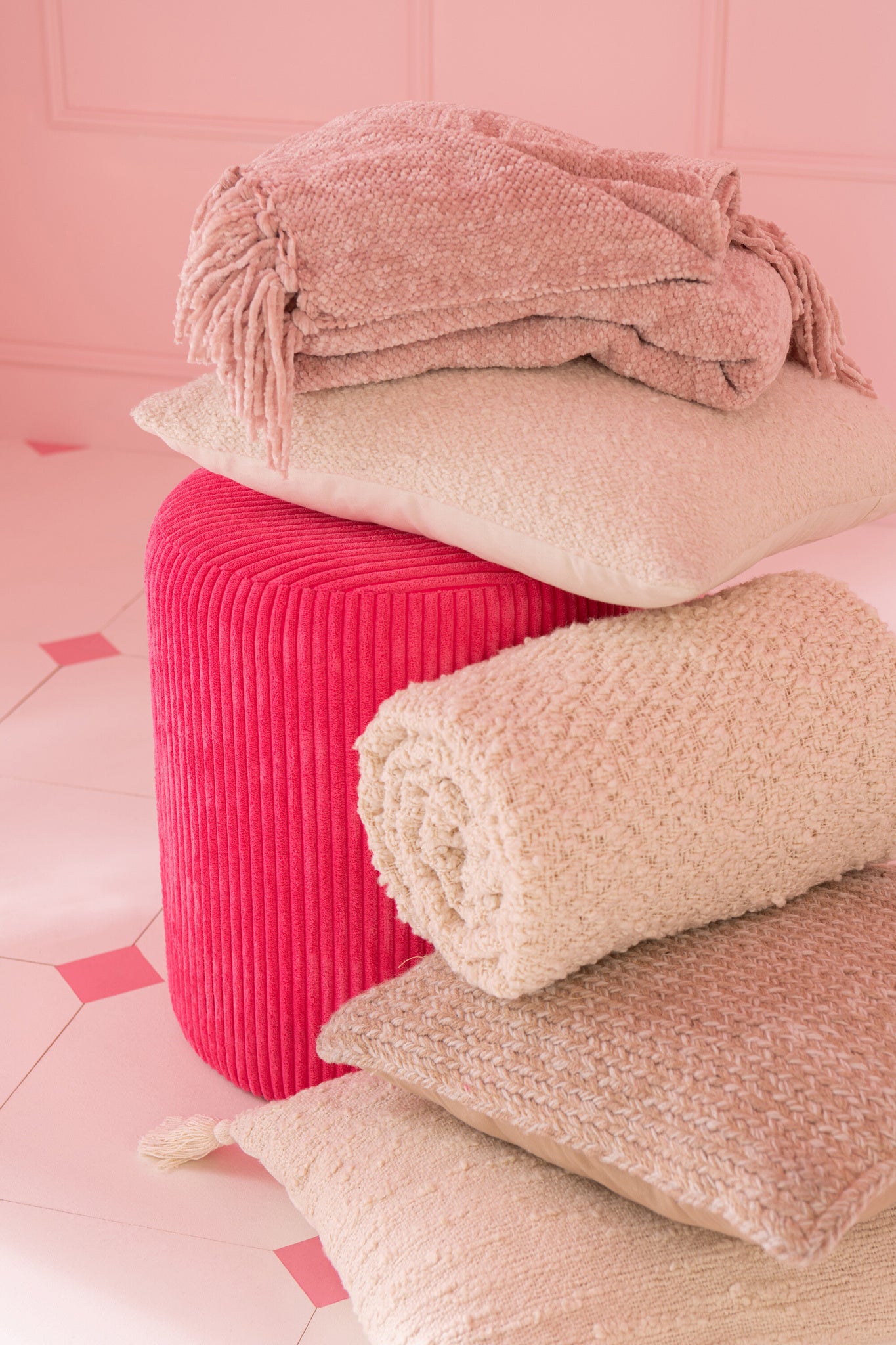 Kruk Kleurrijk MDF Fuchsia