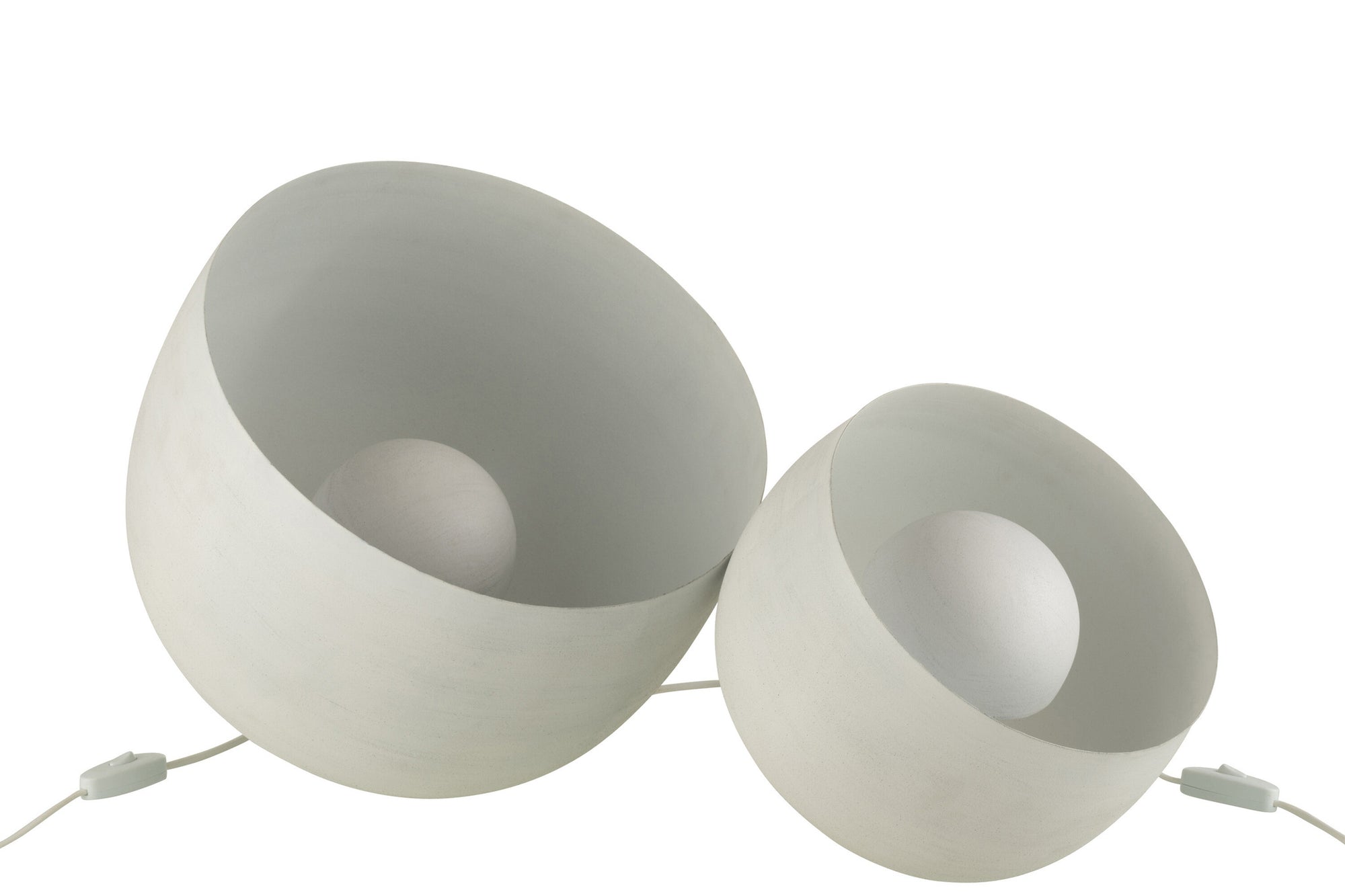 Grote witte metalen lamp