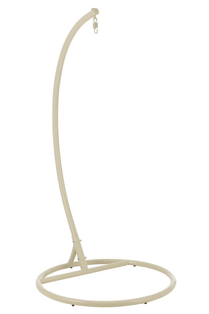 J-LINE HANGSTOEL EGGA STAAL/TOUW BEIGE