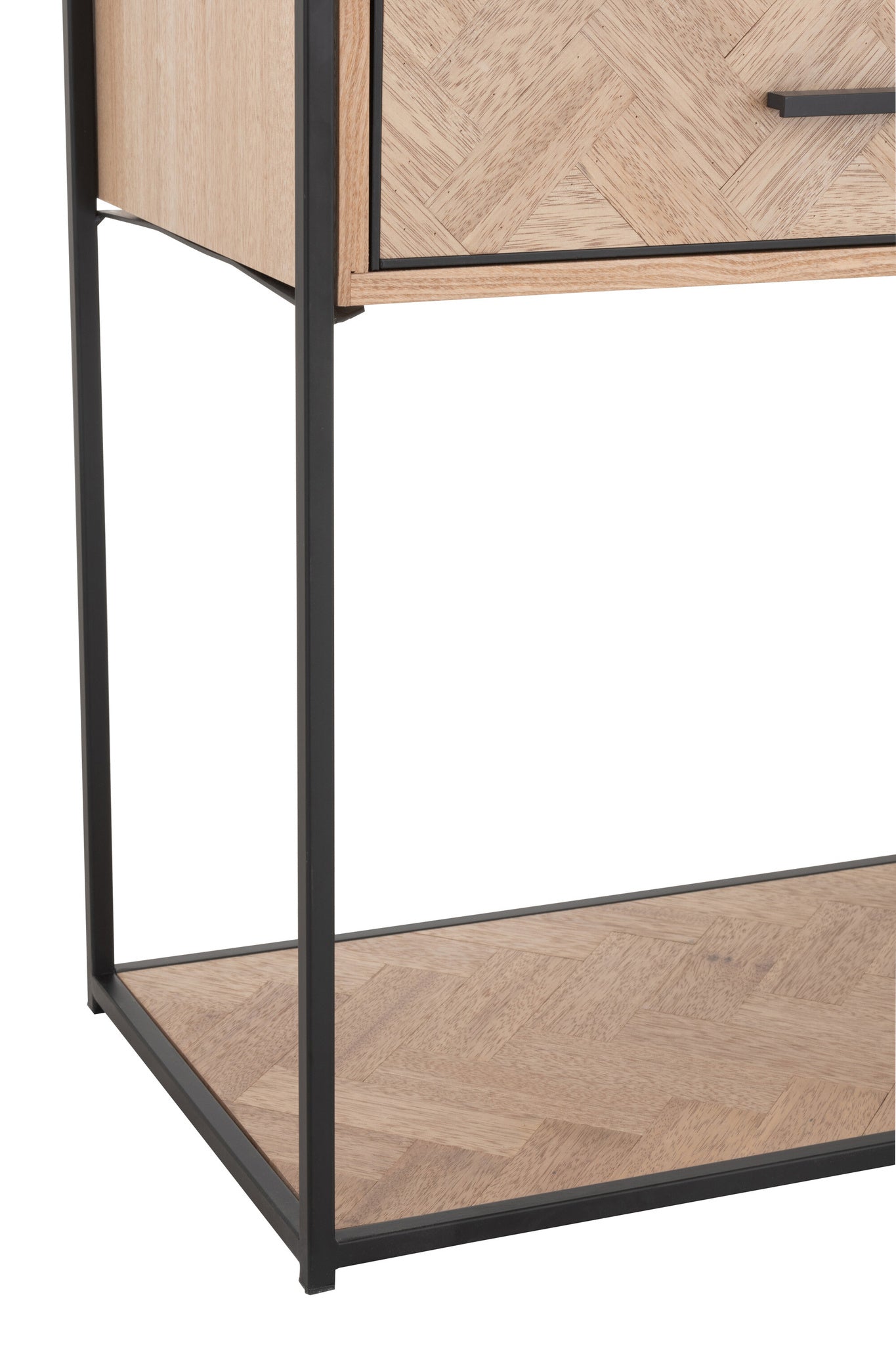 Console Zigzag 2 Laden Hout/Metaal Natuurlijk/Zwart