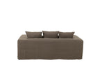 Hoes voor stoel + 5 kussens Monaco bank linnen Desert Taupe
