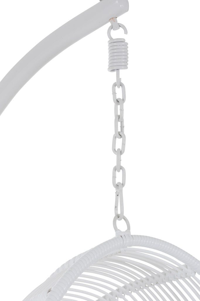 J-LINE HANGSTOEL OVAAL STAAL WIT