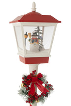 J-LINE STRAATLAMP LED SNEEUW PLASTIC KERST ROOD/GROEN