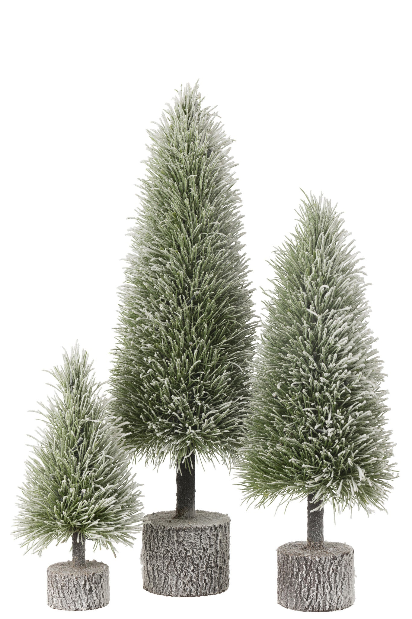   J-LINE KERSTBOOM B + LED KUNSTMATIGE SNEEUW GROEN GROOT
