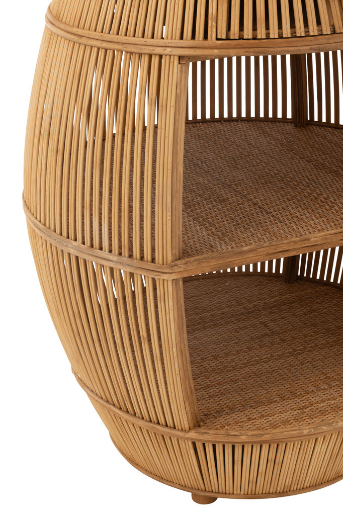 J-Line Table Barrel Rattan/Bamboo Natural