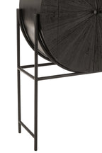 J-LINE BARKAST SHANIL GERECYCLEERD HOUT/MDF ZWART