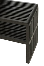 Set van 2 consoles met plank van gerecycled teakhout in het zwart.