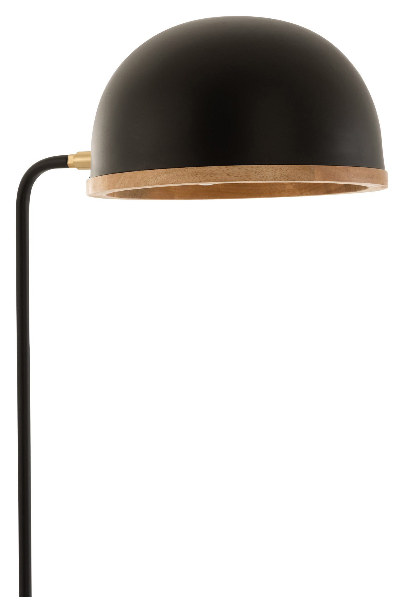 Vloerlamp Evy ijzer/hout zwart/naturel