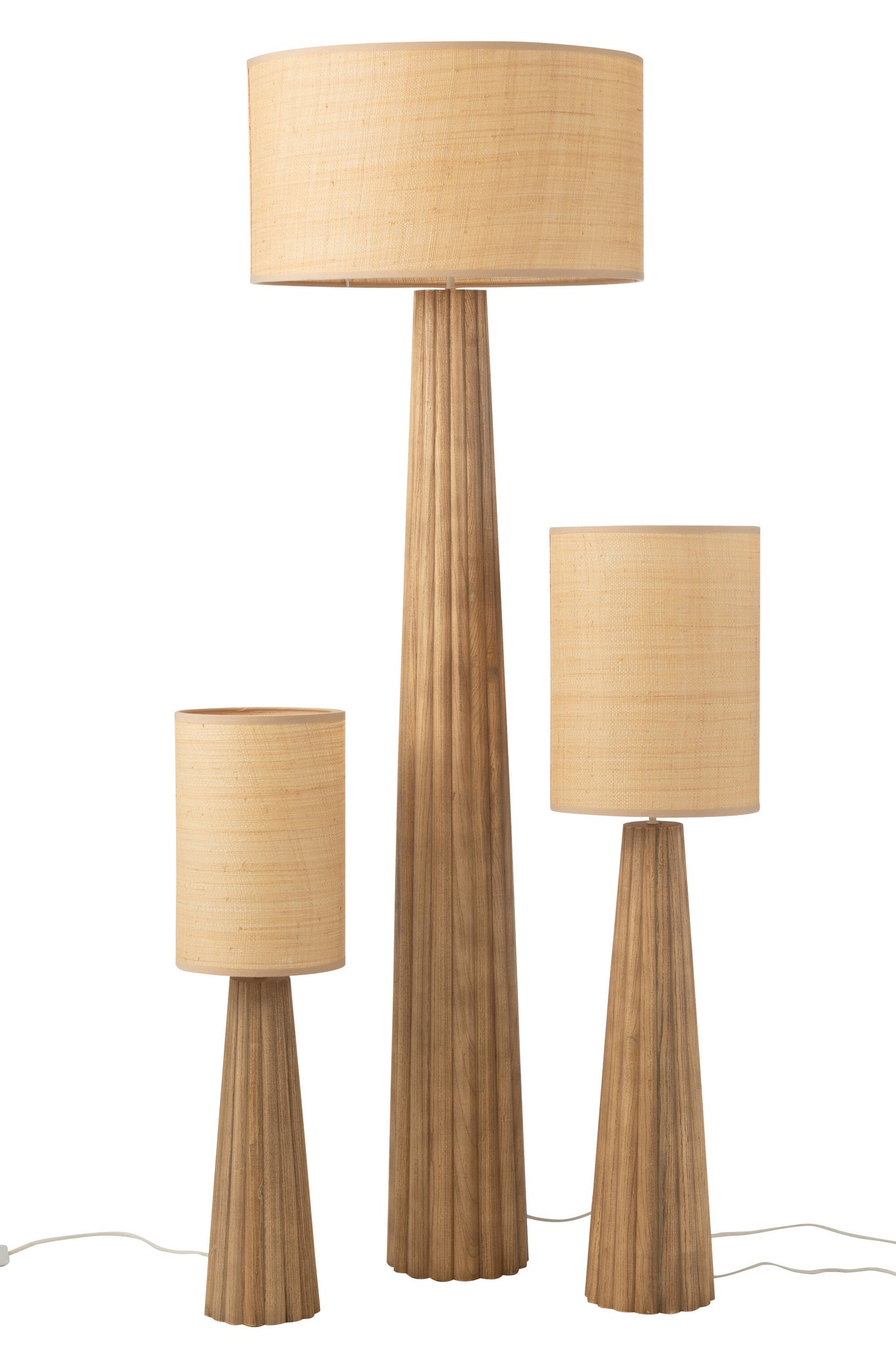 Vloerlamp Paraplu Ailanthushout Naturel