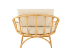 J-LINE STOEL + KUSSEN – RATTAN/TEXTIEL – NATURAL/WHITE – 98 CM