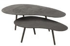 Salontafel Drop Aluminium/IJzer Zwart Groot