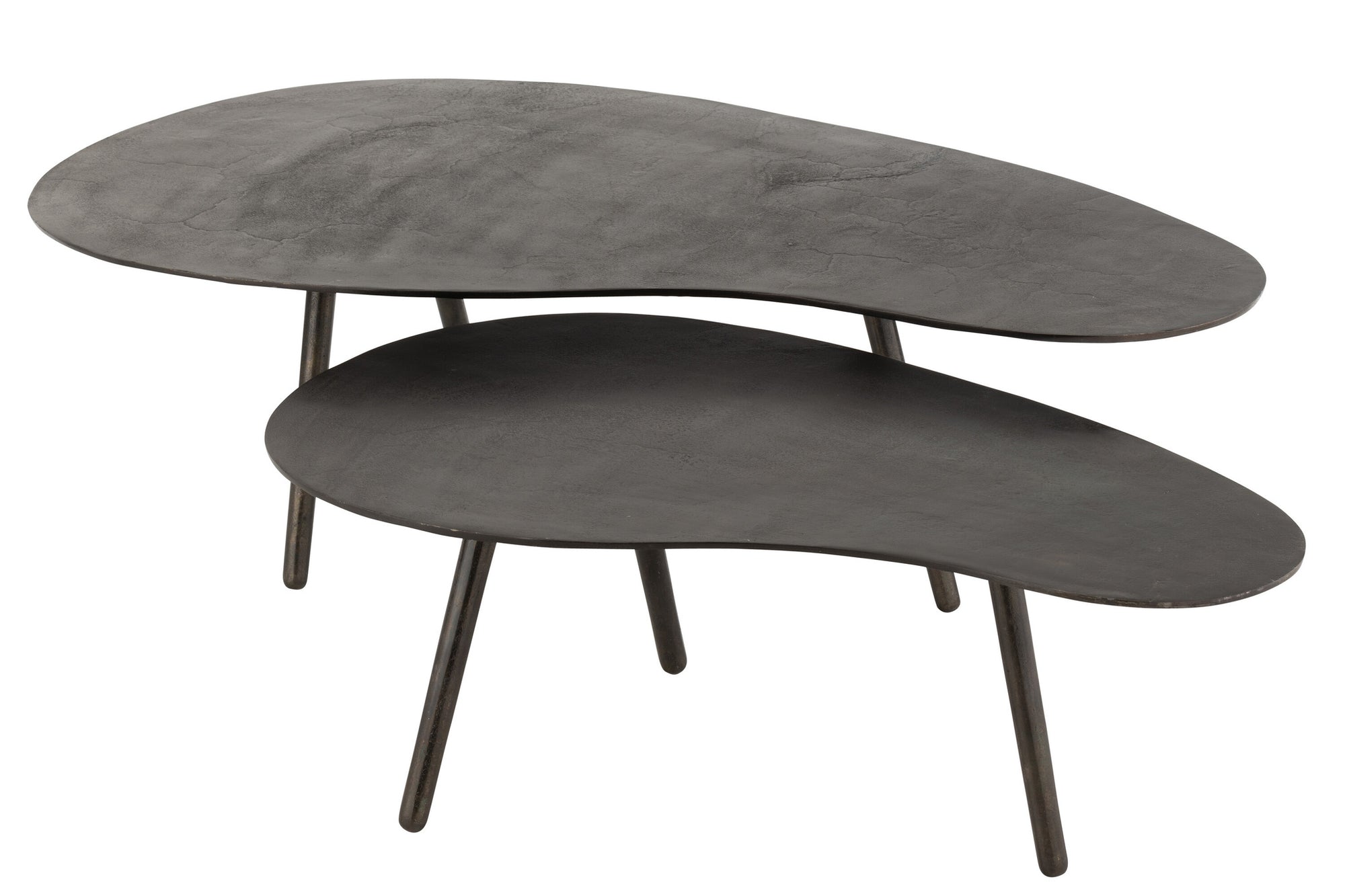 Salontafel Drop Aluminium/IJzer Zwart Groot