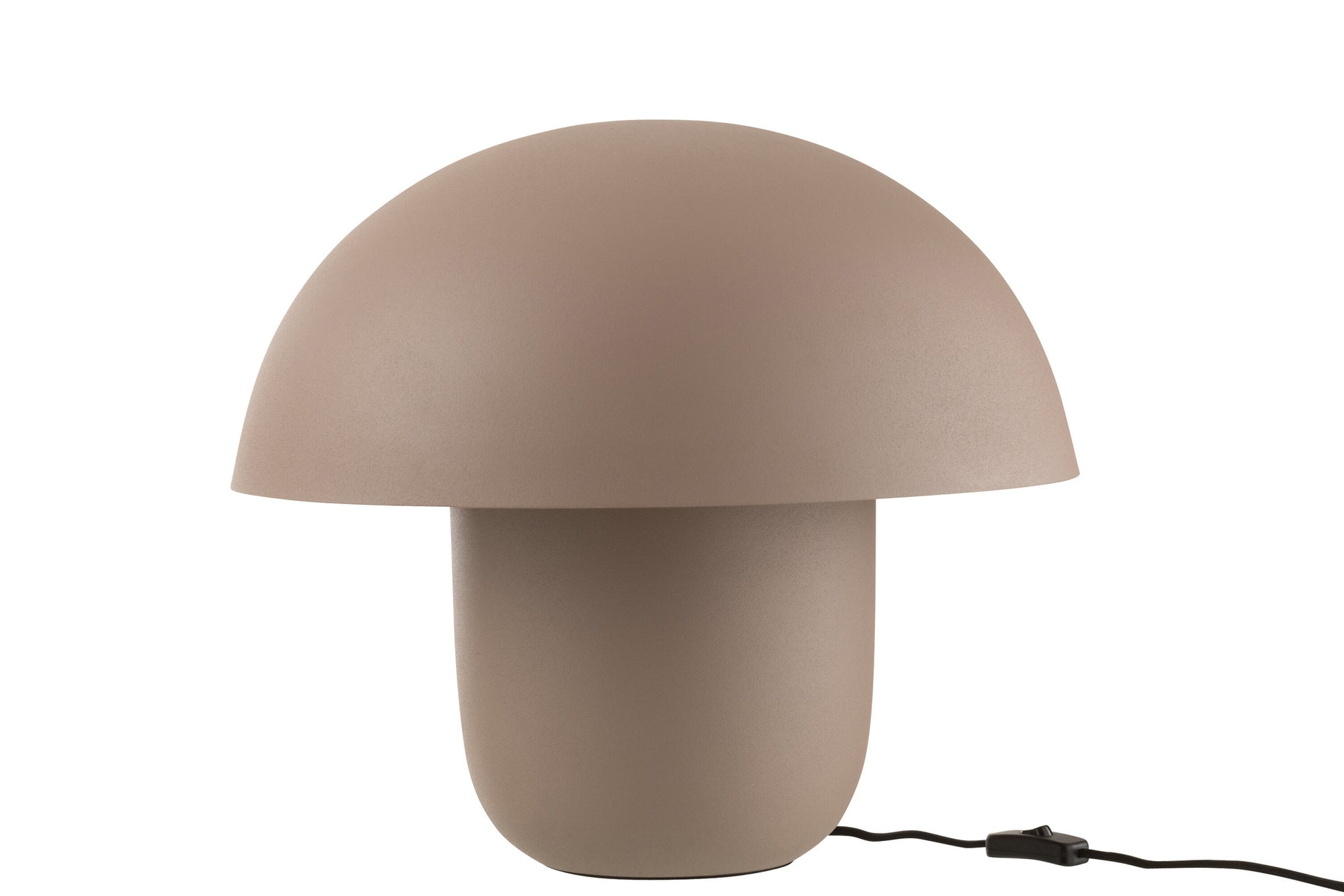 Grote tafellamp van ijzer in taupe