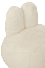 Bontkruk met konijnenoren, wit hout