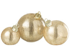 J-LINE KERSTBAL MET LED-VERLICHTING VAN GLAS GOUDKLEURIG GROOT