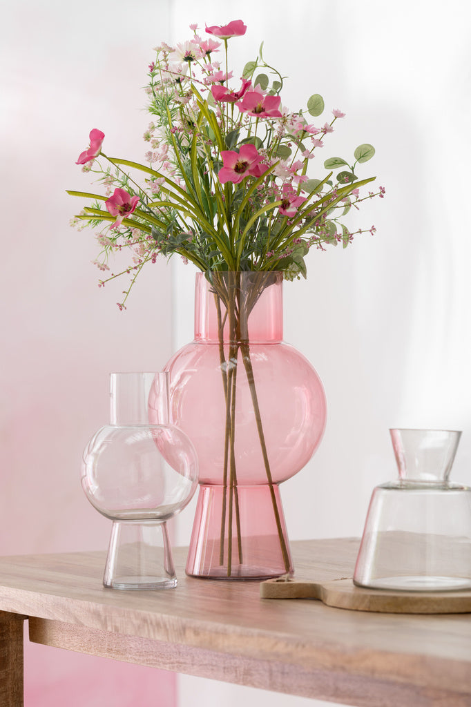 J-Line Bouquet Mix Flowers Artificial Pink