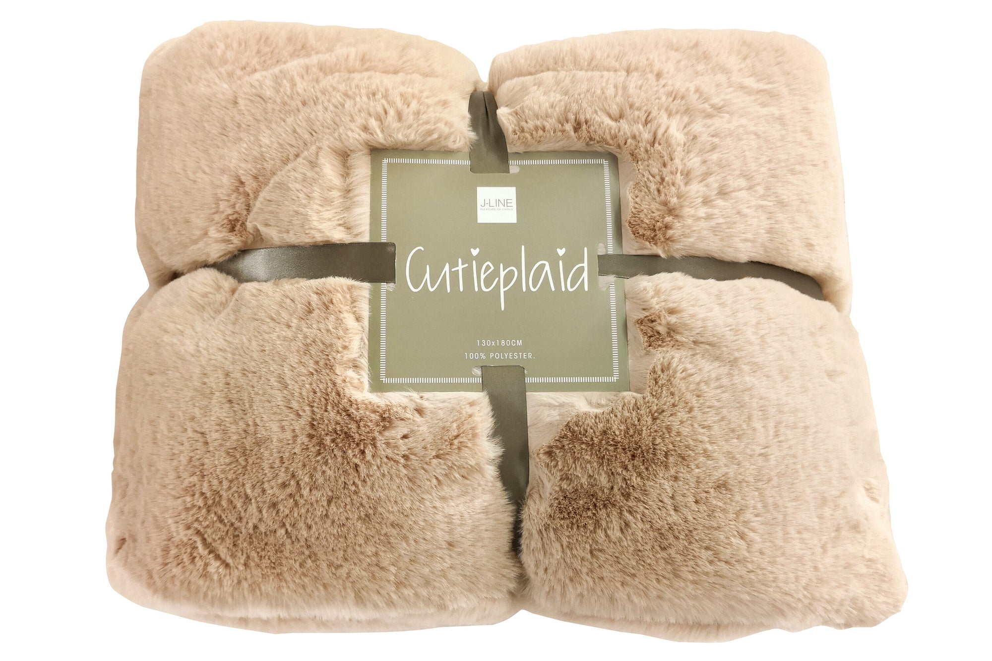 J-LINE PLAID CUTIE POLYESTER LICHT KAMEEL
