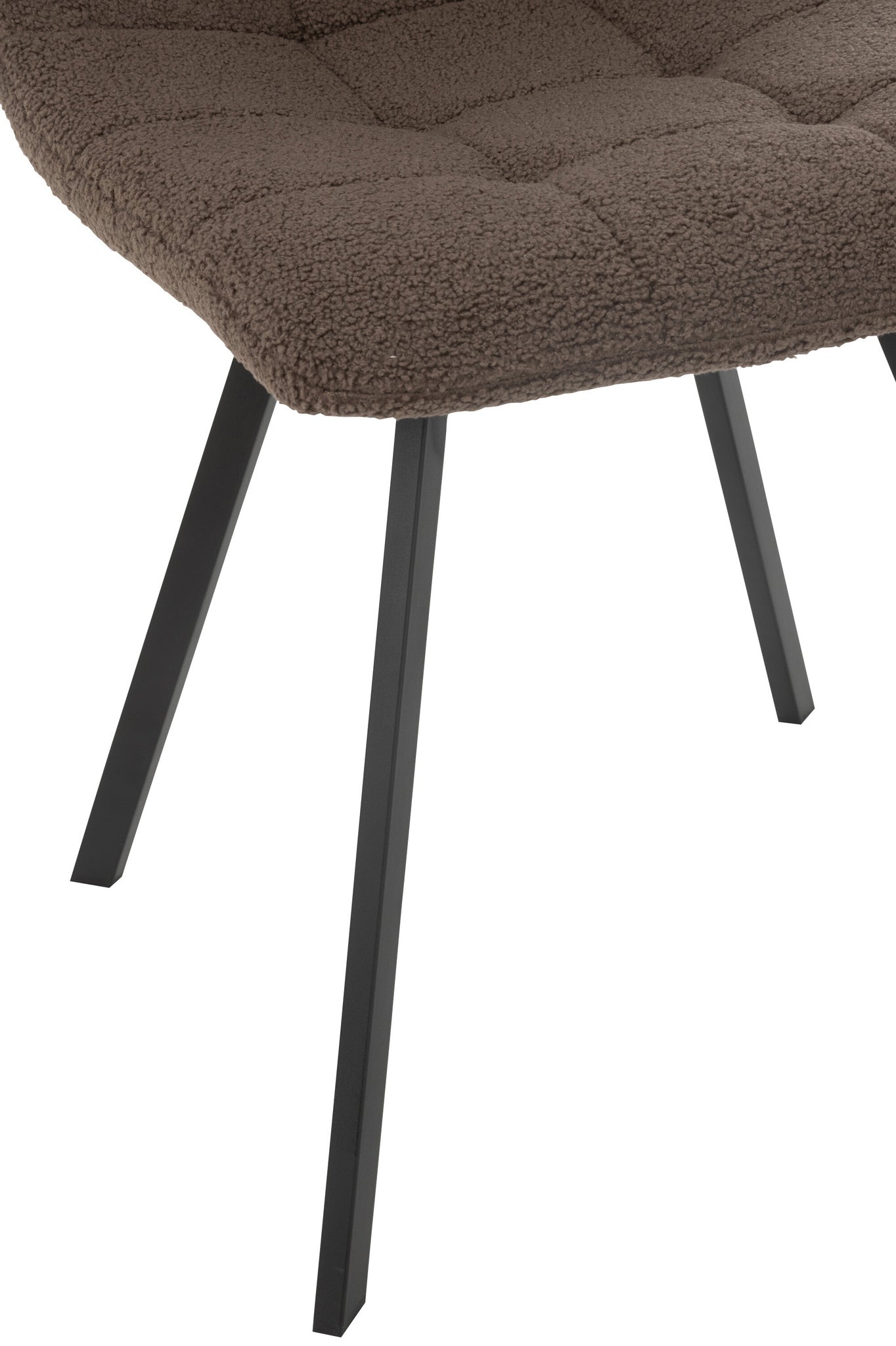 Eetkamerstoel Clark Metaal/Polyester Bruin
