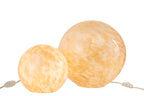 Ronde glazen lamp Melissa, beige, groot