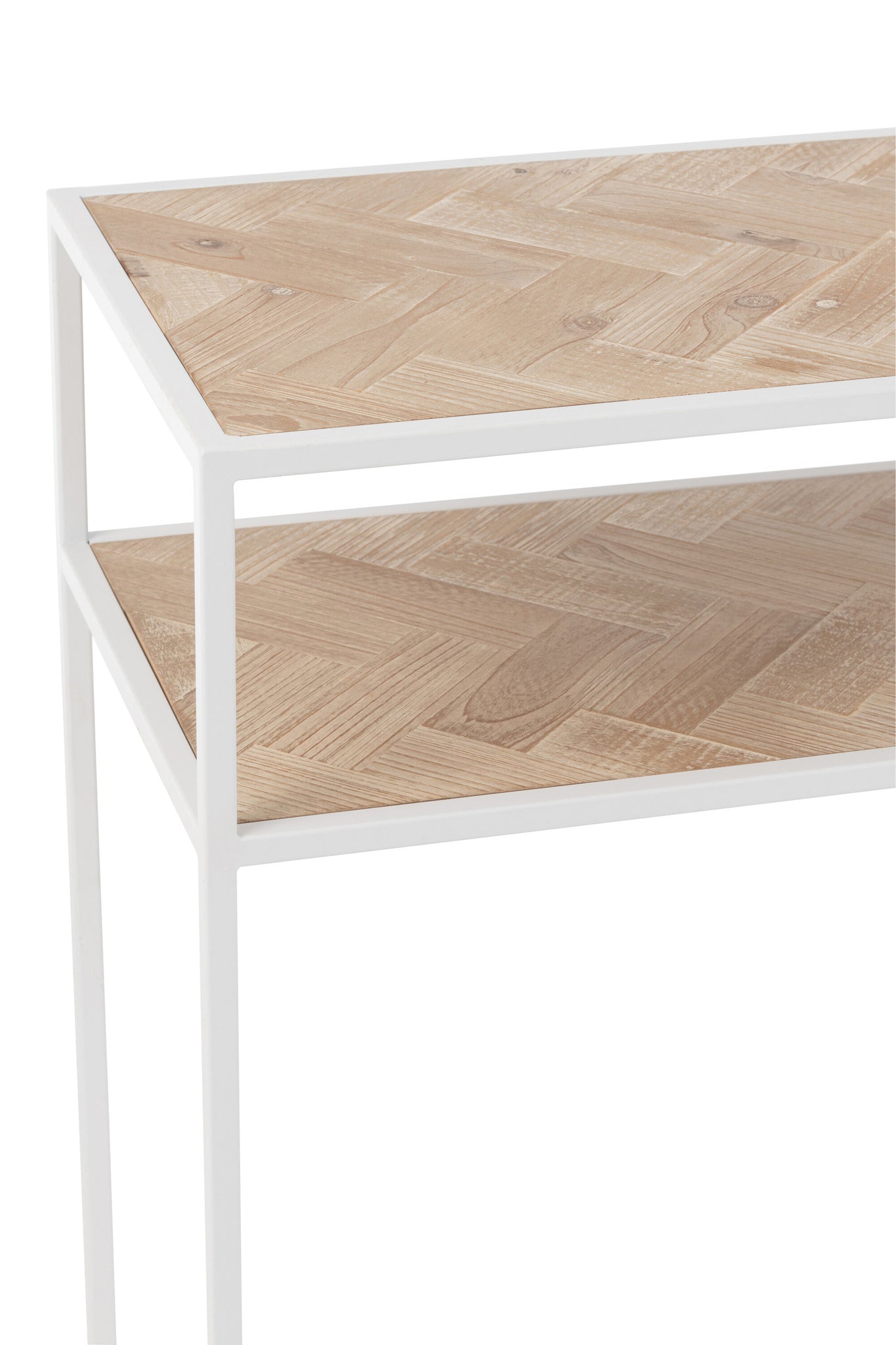 Console Zigzag Hout/Metaal Natuurlijk/Wit