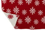 Dekentje Sneeuwvlokken Polyester Rood/Wit