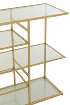 J-LINE CONSOLE IJZER/GLAS GOUDKLEURIG