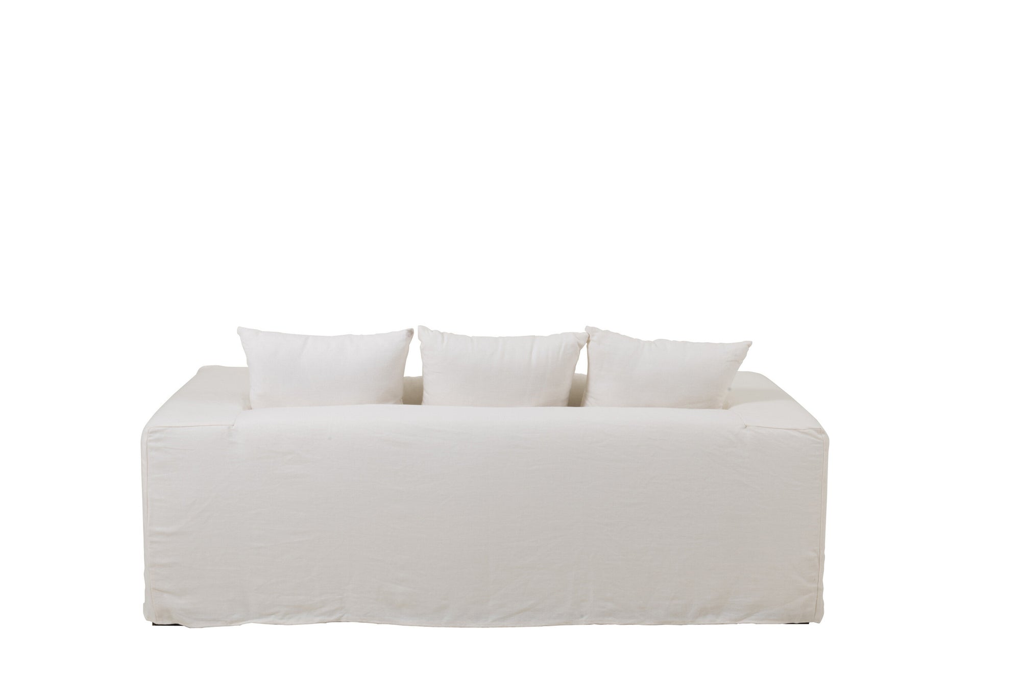 Hoes voor stoel + 5 kussens Monaco bank linnen marshmallow wit