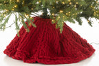 J-LINE KERSTBOOMROK GEBREID POLYESTER KERST ROOD