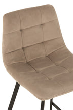J-LINE BARKRUK OLIVIER – TEXTIEL/METAAL – BEIGE/ZWART – 95 CM