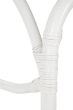 Witte rotan schommelstoel