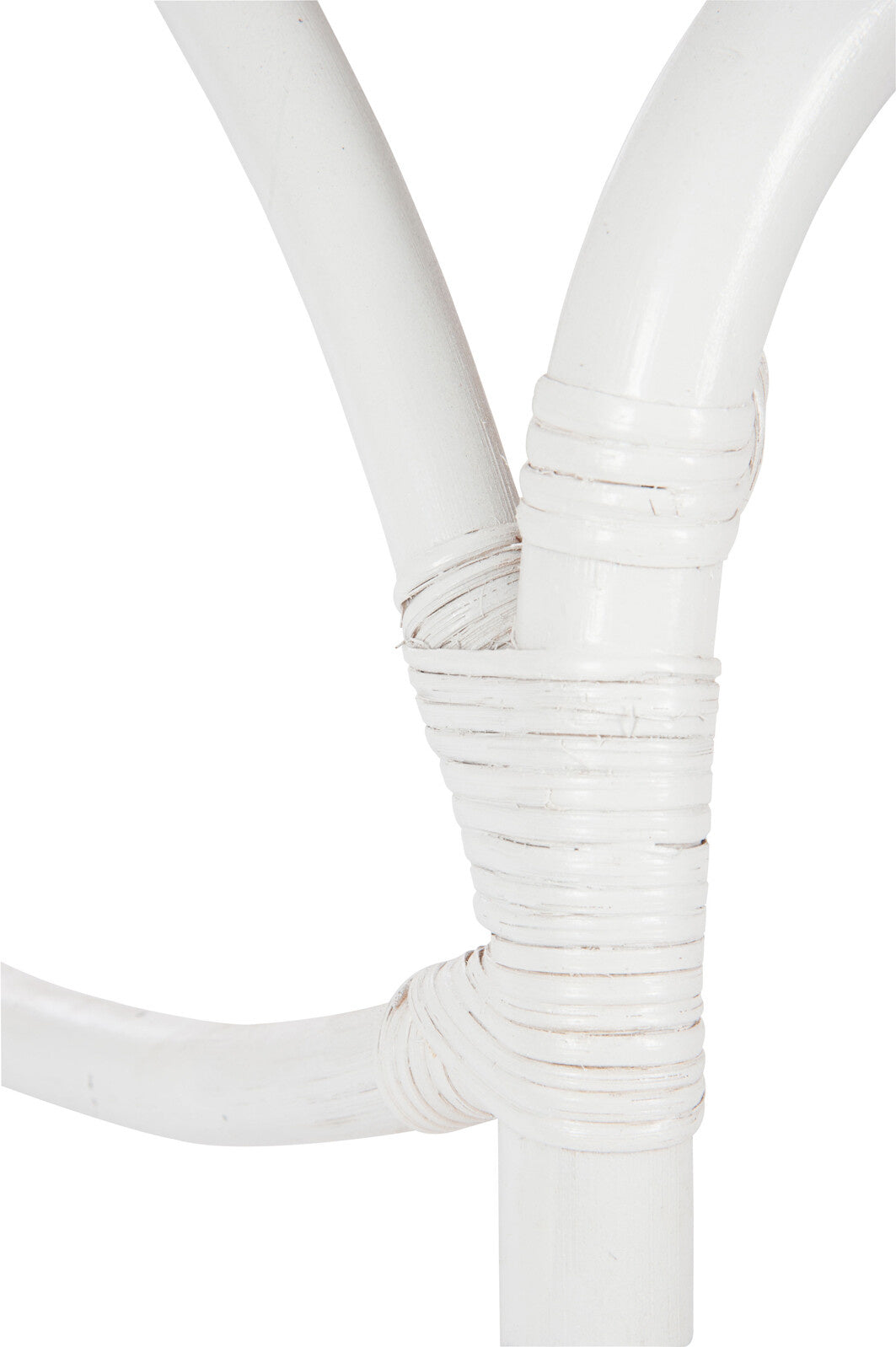 Witte rotan schommelstoel
