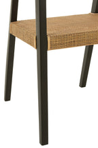 J-LINE STOEL EMMA TEAK ZWART/BRUIN
