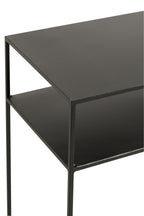 Console Rechthoekig 2 Planken Metaal Zwart