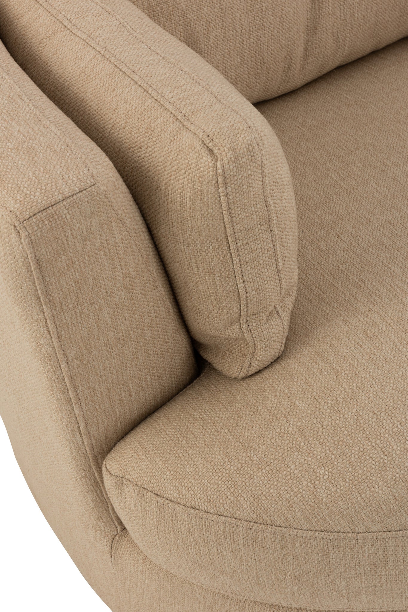 Draaistoel Hout/Textiel Beige