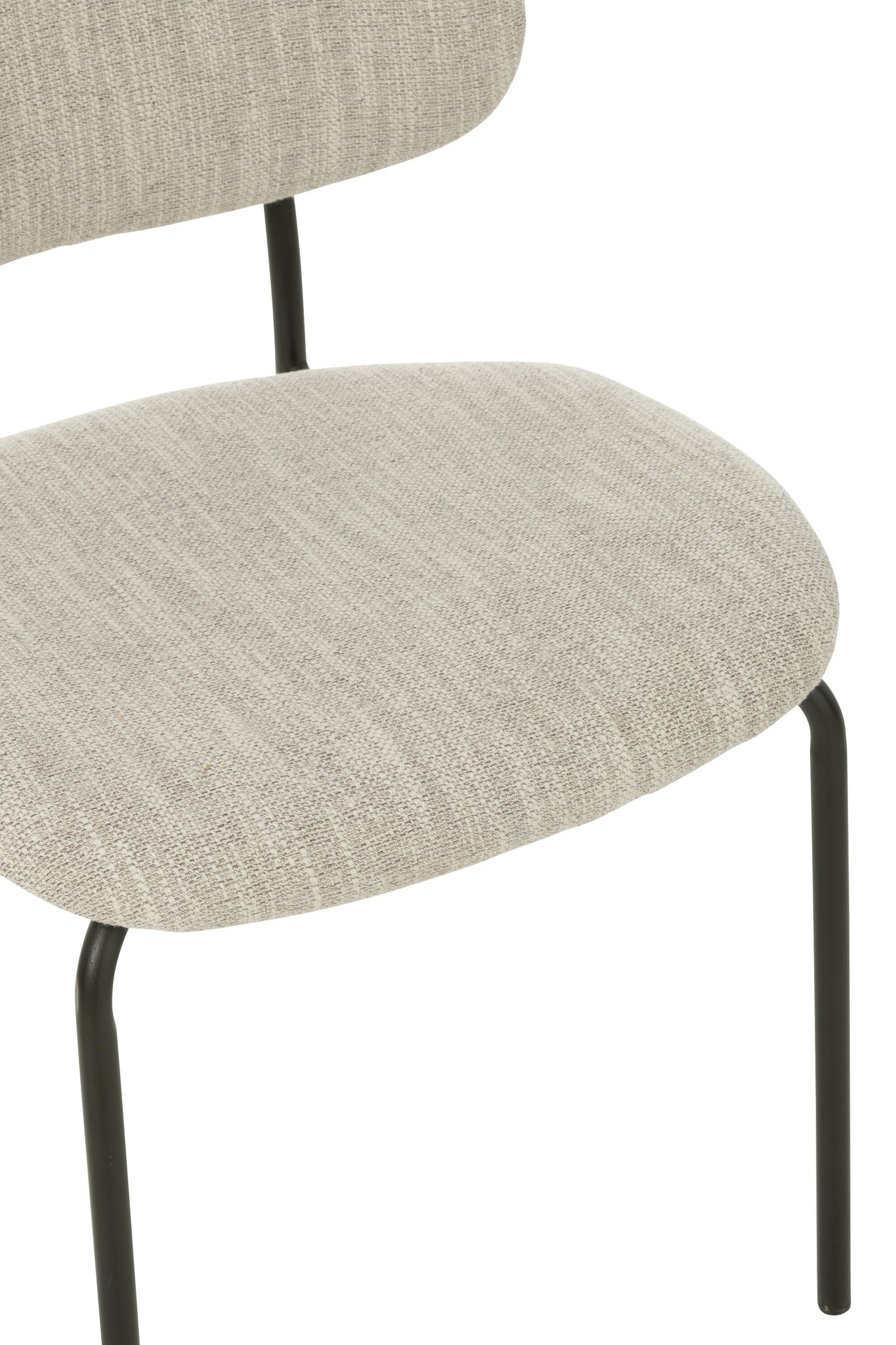 Eetkamerstoel Textiel/Metaal Beige
