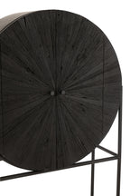 J-LINE BARKAST SHANIL GERECYCLEERD HOUT/MDF ZWART