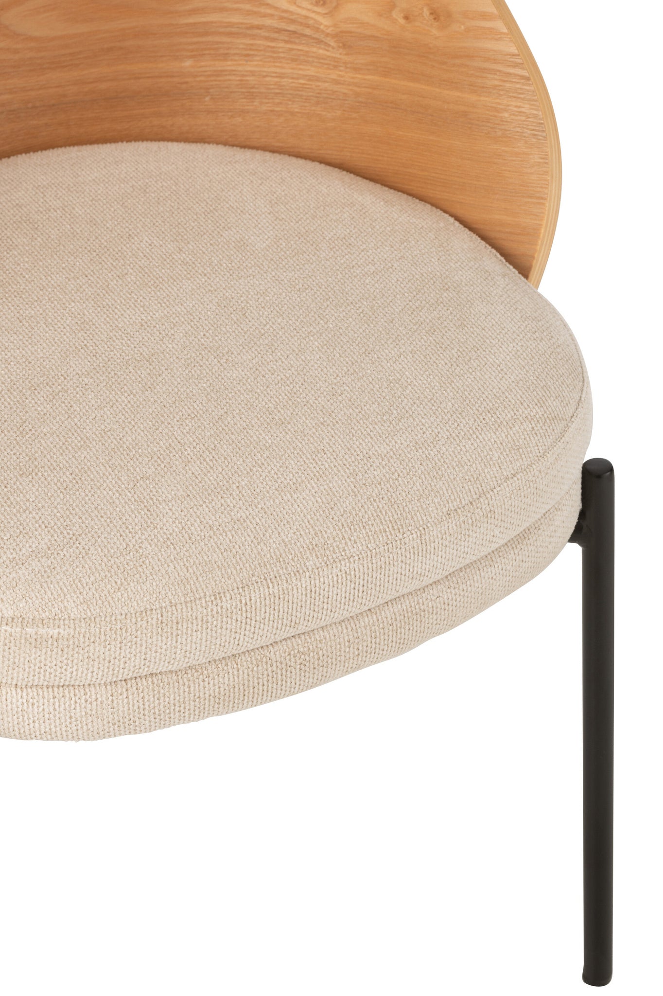 Stoel Lone Ply hout/metaal naturel/beige