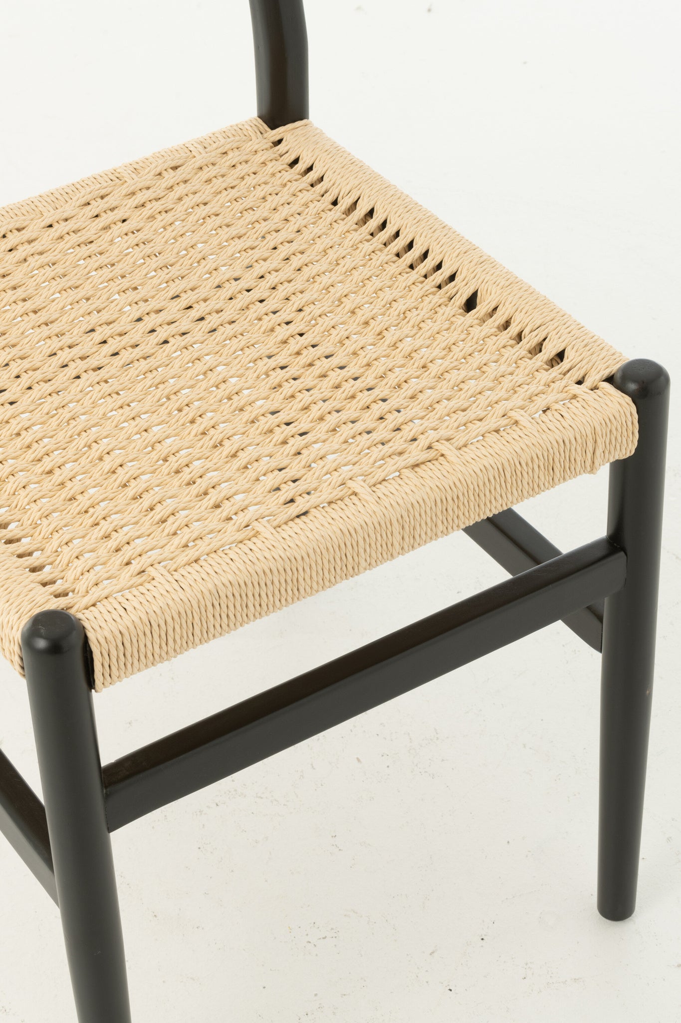Stoel Lap Beukenhout/Zwart Touw