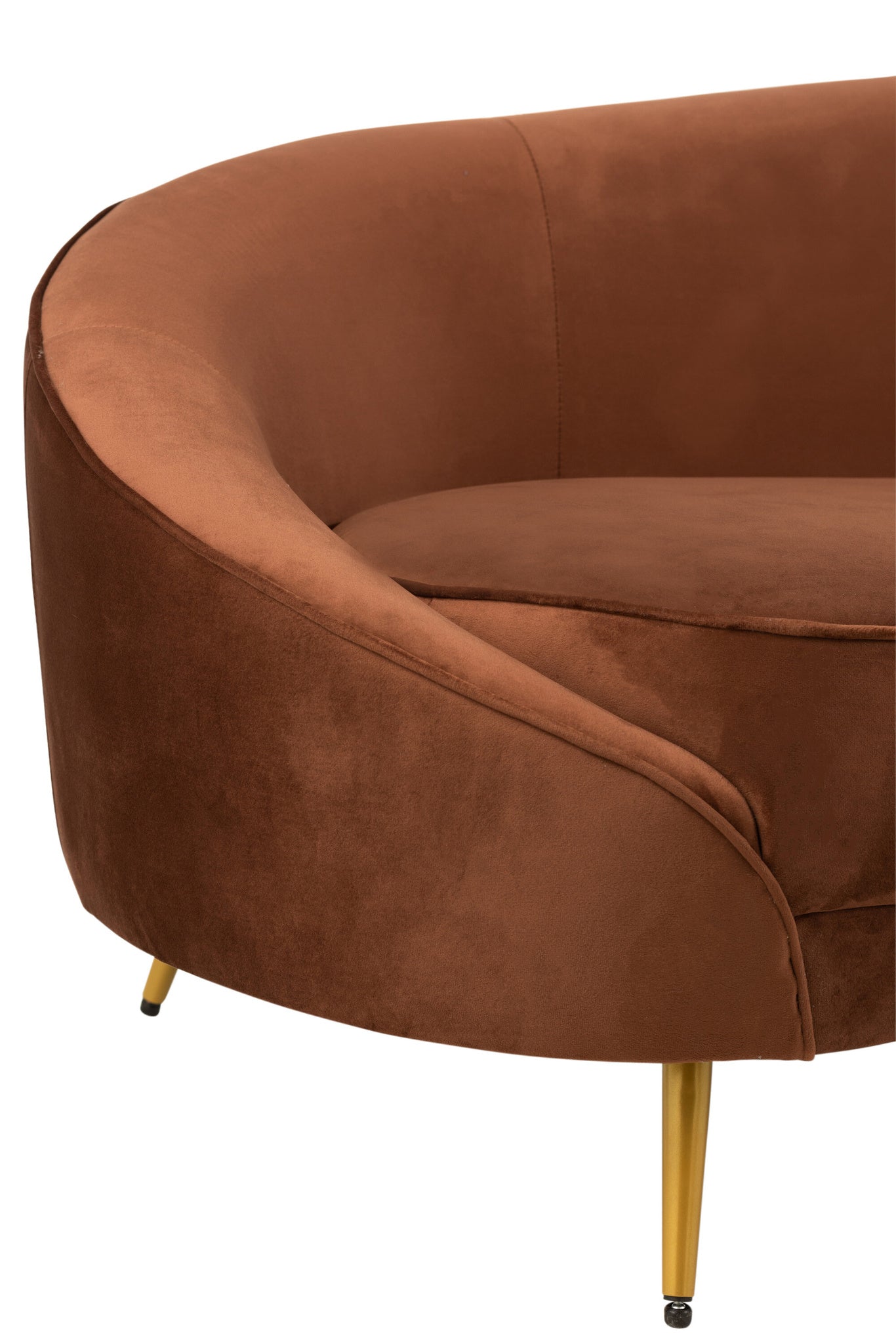 Bank Elisabeth textiel/metaal bruin