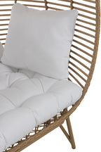 Ovale loungestoel staal naturel
