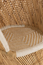 Stoelleuning bamboe naturel/wit voor volwassenen