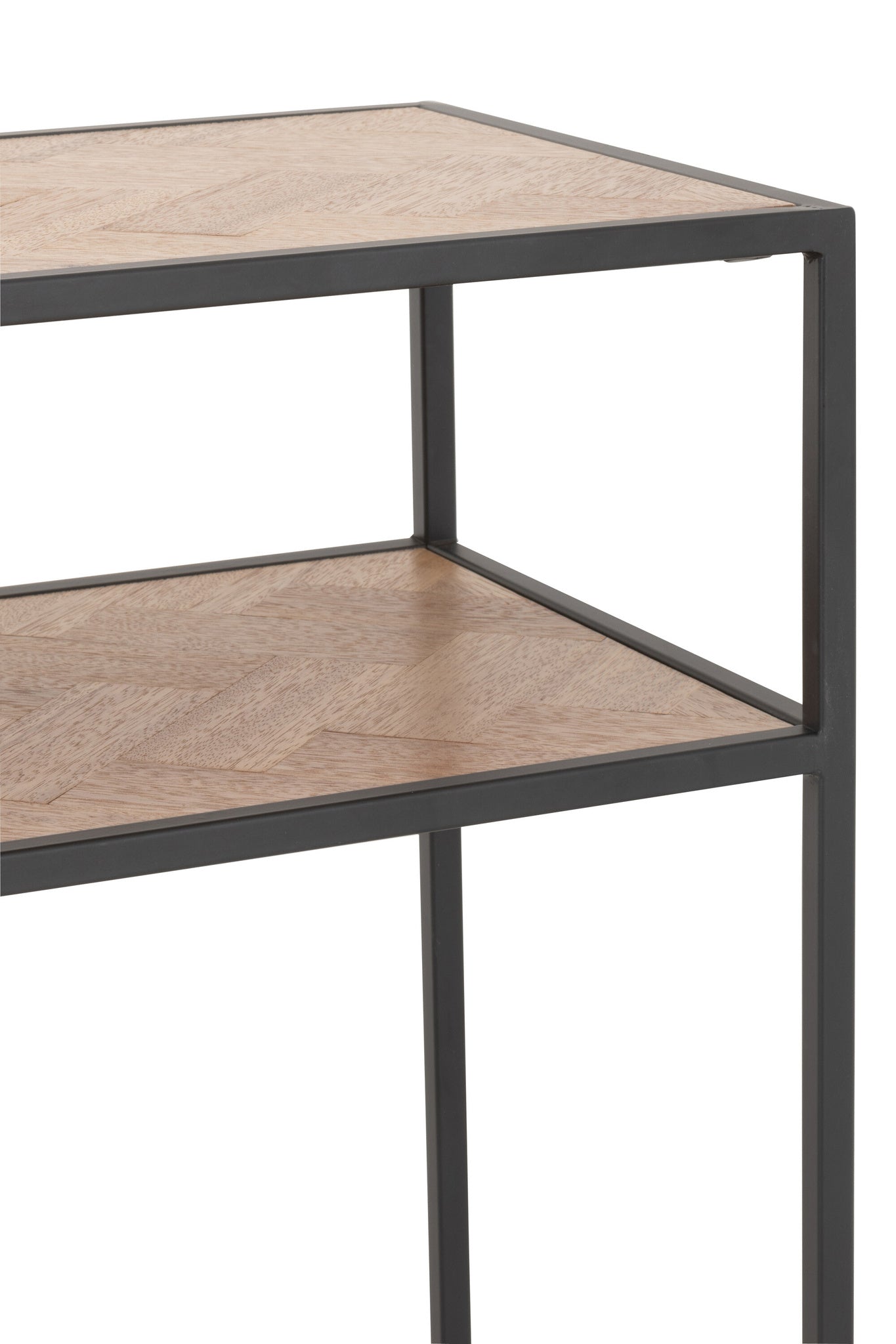 Console Zigzag Hout/Metaal Natuur/Zwart