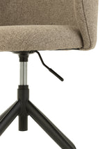 Stoel Draaien/Omhoog/Omlaag Linnen Donkerbruin/Beige