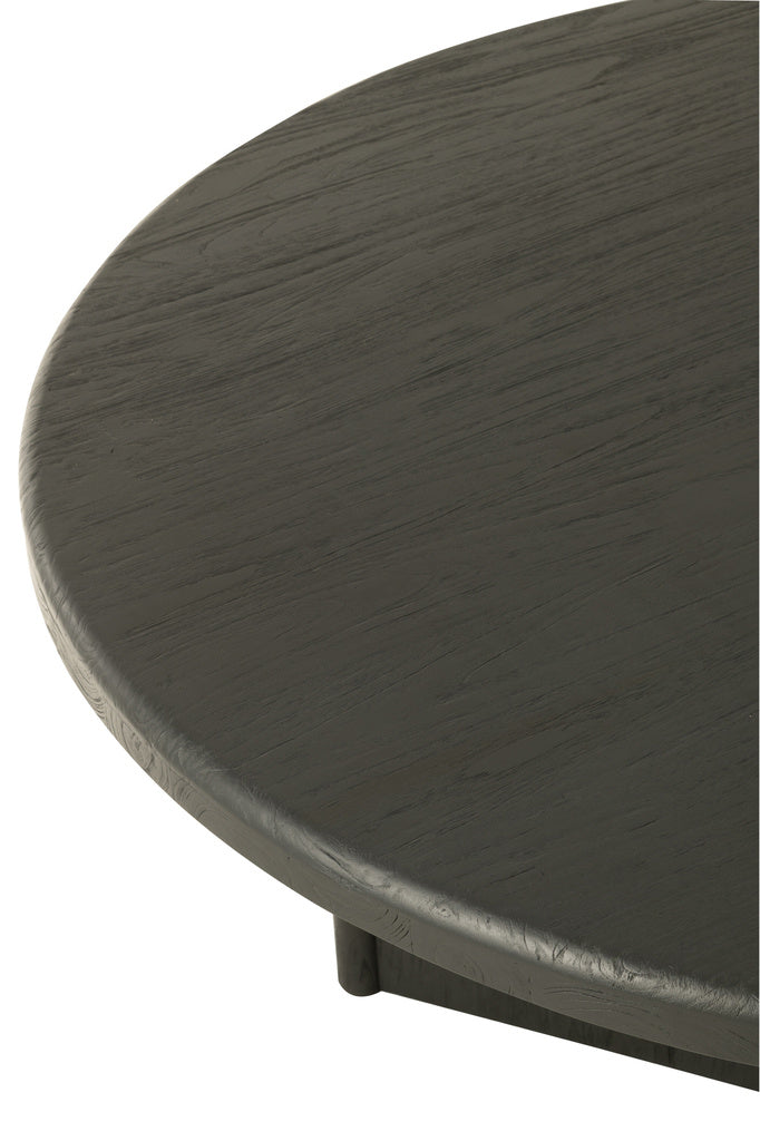 J-LINE RONDE TAFEL TEAKHOUT ZWART