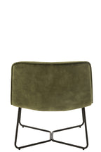 Loungestoel Isabel Metaal/Textiel Groen
